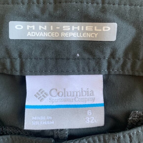 Columbia Omnishield PFG/Fishing Hiking Convertible Pants Sz 6x32 Gray 121B - Picture 8 of 9